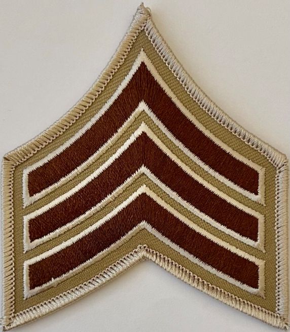 ARIZONA STATE TROOPER SERGEANT CHEVRONS SUBDUED TAN SOLD IN PAIRS - SEW ON.